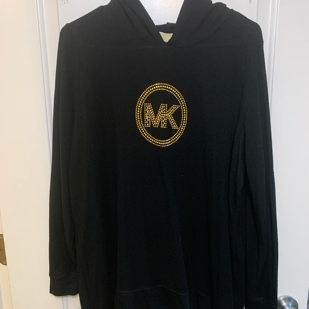 Michael Kors Black Embellished Hoodie Size 2X